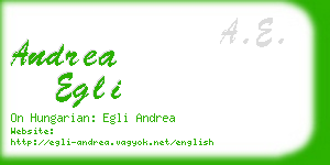 andrea egli business card